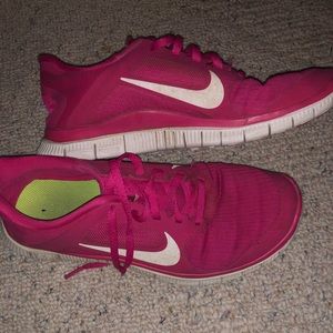 Pink Nike sneakers